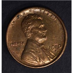 1910-S LINCOLN CENT  AU/UNC