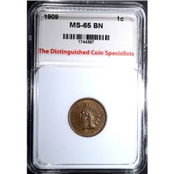 1909 INDIAN CENT, TDCS GEM BU BN