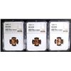 Image 1 : 3 - 1968-S LINCOLN CENTS NGC MS66 RD