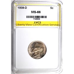 1939-D JEFFERSON NICKEL LVCS SUPERB GEM BU