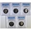 Image 1 : 5 KENNEDY HALVES PCGS PR-69 DCAM
