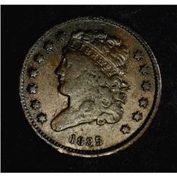 1835 HALF CENT, NICE VF/XF