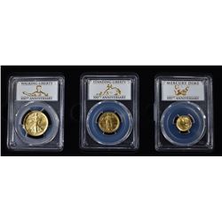 2016-W 3-COIN GOLD 100th ANNIV SET: