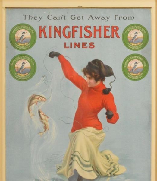 Kingfisher Fishing Lines Advertising Poster