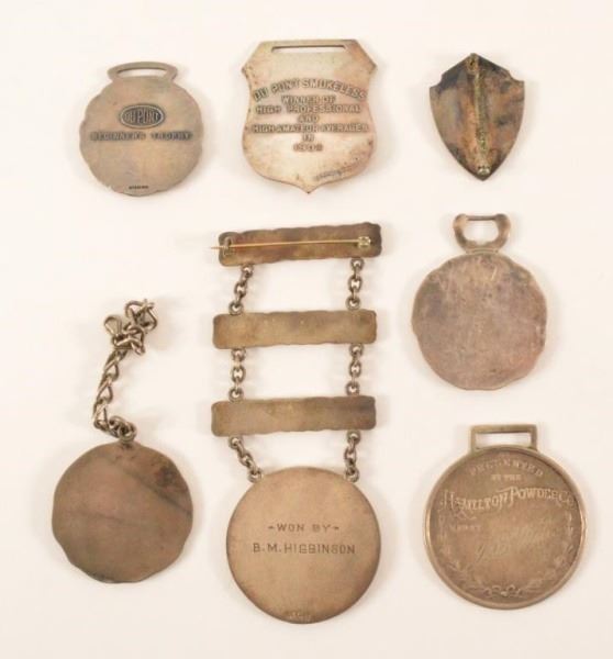 1916 New York Trap Shooting Trophy Medals Silver