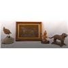 Image 1 : Collection Of 4 Vintage Hunting Motif Items