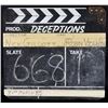 Image 1 : † Deceptions (1985) An original full size Clapperboard utilised during the production of the 1985 te