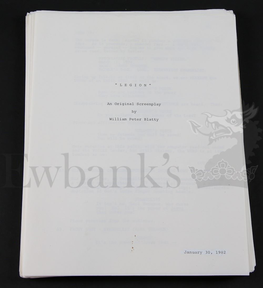 Exorcist III (1990) Hand typed manuscript, the 112 fully hand typed ...