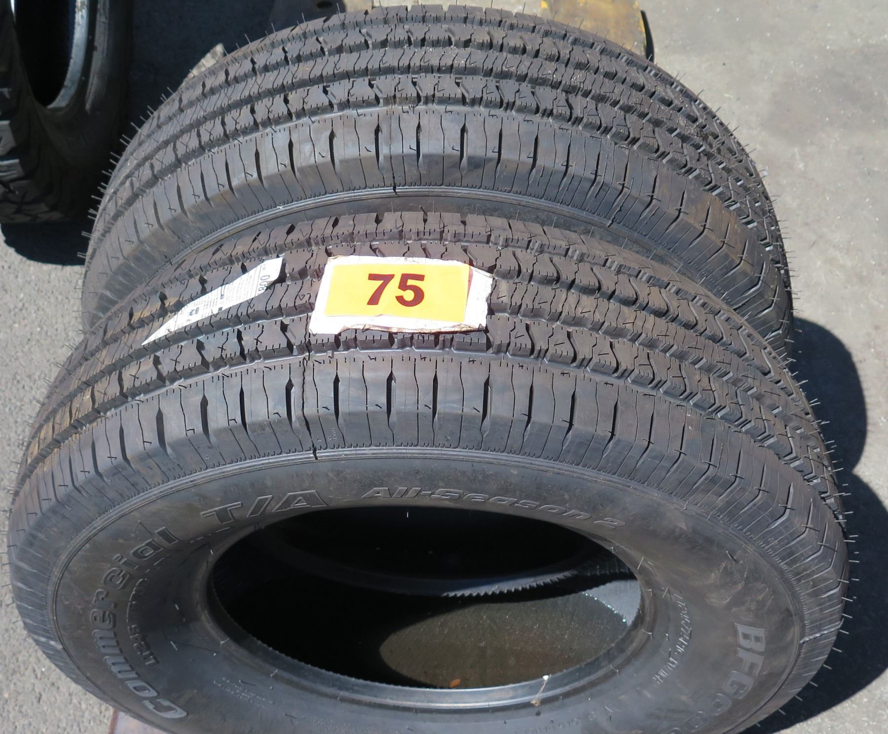 Qty 2 Commercial All-Season 2 Tires: BF Goodrich LT245/75R16