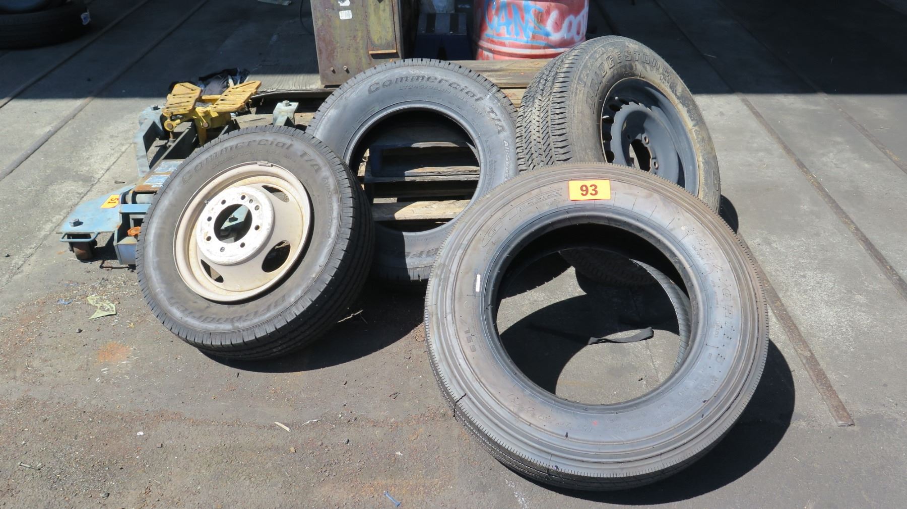 Qty 5 Misc. Tires BF Goodrich, Bridgestone, etc. (Various Sizes