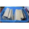 Image 2 : Qty Plastic Storage Bins w/ 3-Ring Binders