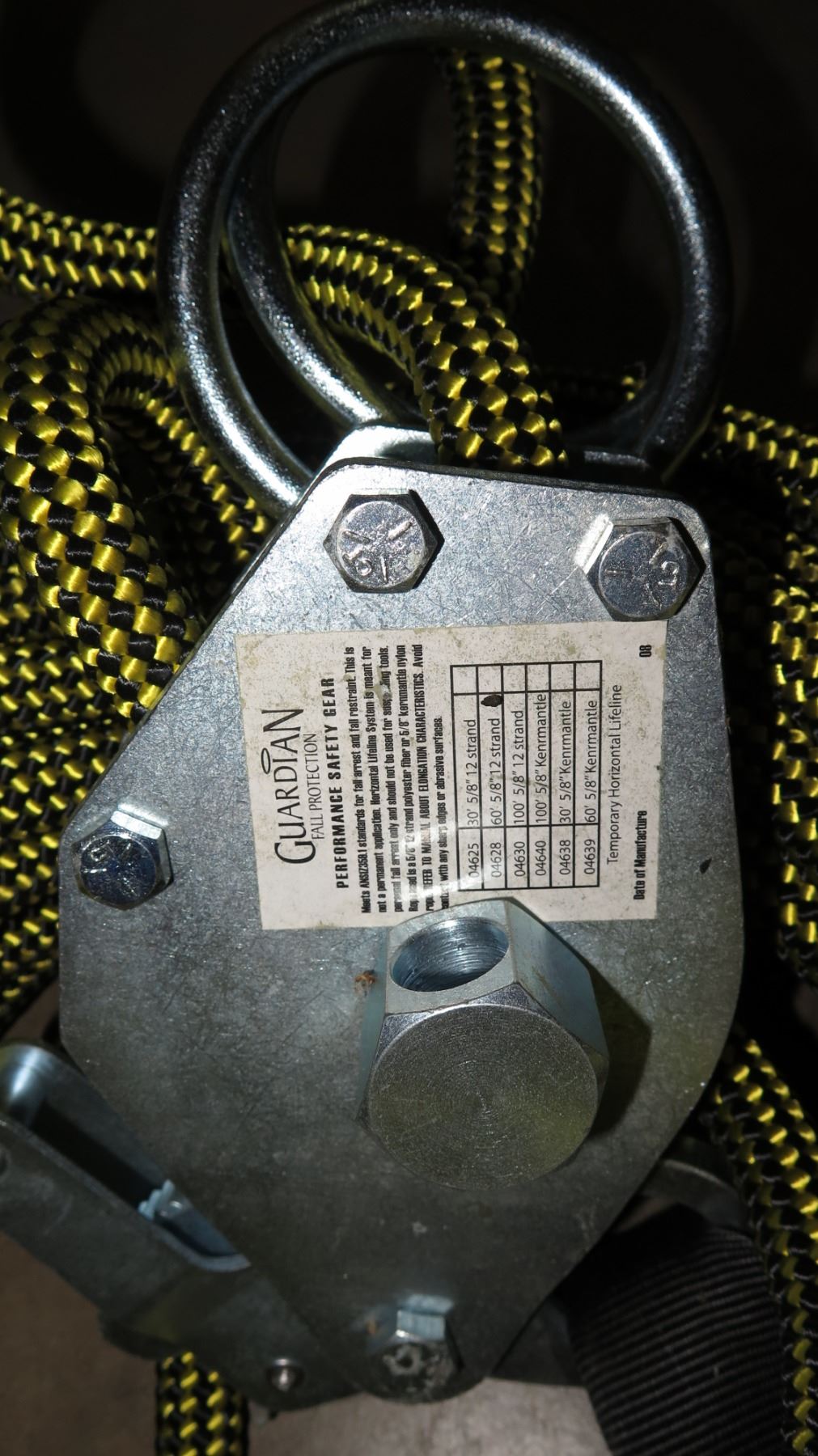 Guardian Fall Rope Guardian Fall Protection Rope w/ Fittings - Oahu Auctions