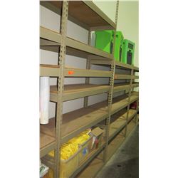 Metal Frame Shelving w/ Wooden Shelves