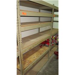 Metal Frame Shelving w/ Wooden Shelves