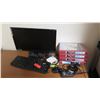 Image 1 : Monitor, Keyboard & 3-Ring Binders