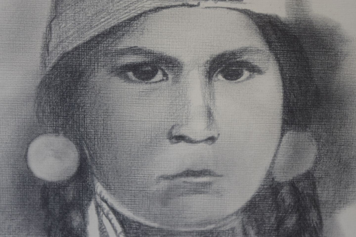 Seminole Indian Pencil Sketch