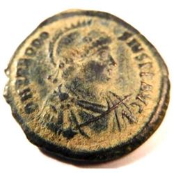 Bronze Coin of Theodosius I (379-395 A.D.)
