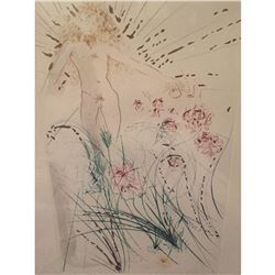 1971 Dali Etching, Song of Songs of Soloman