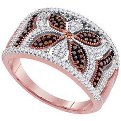 0.40 CTW Red Color Diamond Ring 10KT Rose Gold - REF-44W9K
