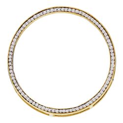 0.50 CTW Diamond Circle Outline Pendant 14KT Yellow Gold - REF-41W9K