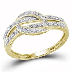 0.10 CTW Diamond Ring 10KT Yellow Gold - REF-16F4N
