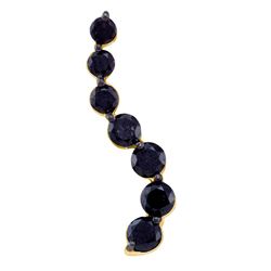 1 CTW Black Color Diamond Journey Pendant 10KT Yellow Gold - REF-14N9F