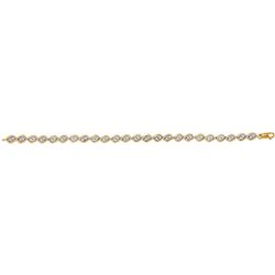 0.20 CTW Diamond Illusion-set Tennis Bracelet 10KT Yellow Gold - REF-58W4K