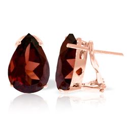 Genuine 10 ctw Garnet Earrings Jewelry 14KT Rose Gold - REF-61N2R