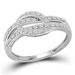 0.10 CTW Diamond Ring 10KT White Gold - REF-16M4H