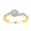 Image 1 : 0.21 CTW Diamond Solitaire Bridal Engagement Ring 10KT Yellow Gold - REF-24N6F