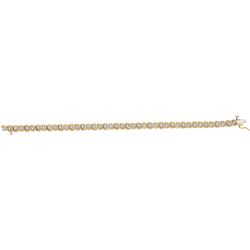 0.50 CTW Diamond Tennis Bracelet 10KT Yellow Gold - REF-82N4F