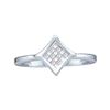 Image 1 : 0.12 CTW Princess Diamond Square Cluster Ring 14KT White Gold - REF-22Y4X