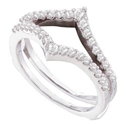 0.50 CTW Diamond Ring 14KT White Gold - REF-48W7K