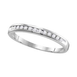 0.27 CTW Diamond Wedding Ring 14KT White Gold - REF-30M2H