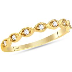 0.10 CTW Diamond Stackable Ring 14KT Yellow Gold - REF-22X4Y