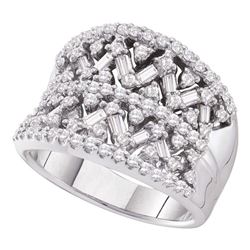 1.25 CTW Diamond Fashion Ring 14KT White Gold - REF-134H9M