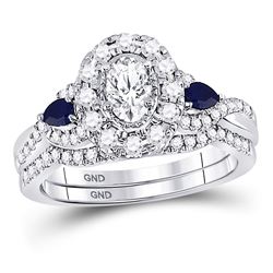 1.06 CTW Diamond Ring 14KT White Gold - REF-194N2X