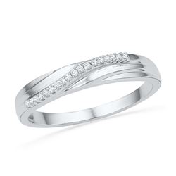0.06 CTW Diamond Ring 10KT White Gold - REF-10Y5X