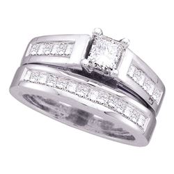 2 CTW Princess Diamond Bridal Engagement Ring 14KT White Gold - REF-352H4M