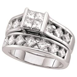 2 CTW Princess Diamond Bridal Engagement Ring 14KT White Gold - REF-292F5N