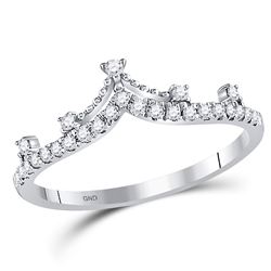 0.19 CTW Diamond Ring 10KT White Gold - REF-24Y5W