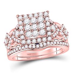 1.23 CTW Diamond Ring 14KT Rose Gold - REF-153F4W
