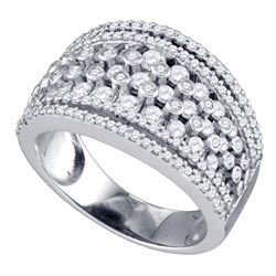 1.21 CTW Diamond Symmetrical Fashion Ring 10KT White Gold - REF-97N4F