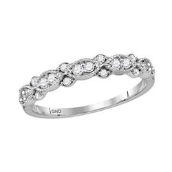 0.25 CTW Diamond Stackable Ring 10KT White Gold - REF-24H2M
