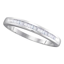 0.25 CTW Diamond Wedding Anniversary Ring 10KT White Gold - REF-13F4N