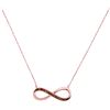 Image 1 : 0.06 CTW Red Color Diamond Infinity Pendant 10KT Rose Gold - REF-11N2F