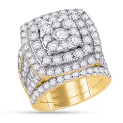 5.95 CTW Diamond Bridal Wedding Engagement Ring 14KT Yellow Gold - REF-607N4F