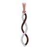 Image 1 : 0.12 CTW Red Color Diamond Infinity Weave Woven Pendant 10KT Rose Gold - REF-11W2K