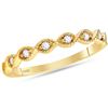 Image 1 : 0.10 CTW Diamond Stackable Ring 14KT Yellow Gold - REF-19H4M