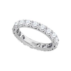 3.02 CTW Diamond Wedding Ring 14KT White Gold - REF-344N9F